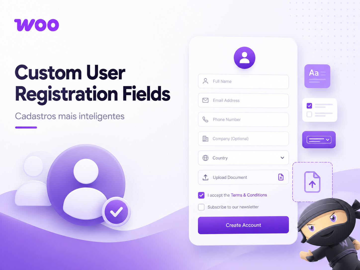 Custom User Registration Fields for WooCommerce