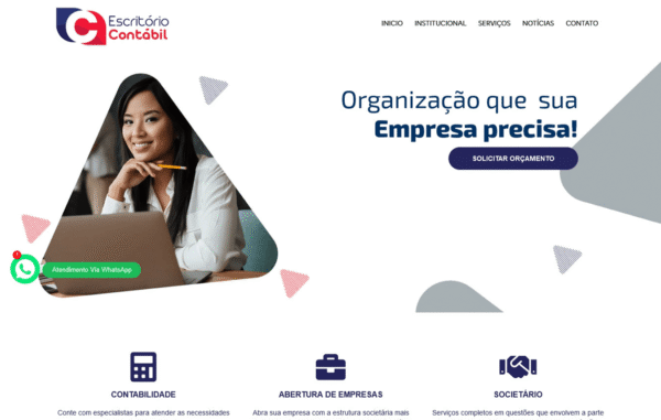 Script de site pronto para contabilidade e contadores em PHP