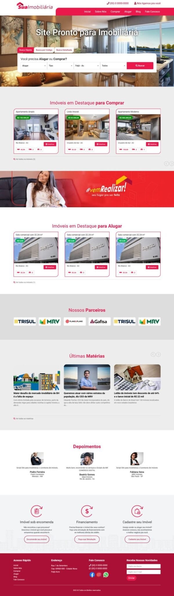 Site em PHP para Imobiliária com painel administrador - Imagem 2