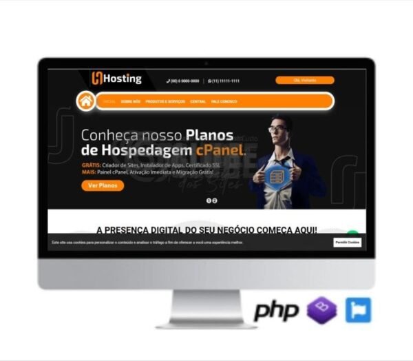 Site pronto para provedores de hospedagem em PHP