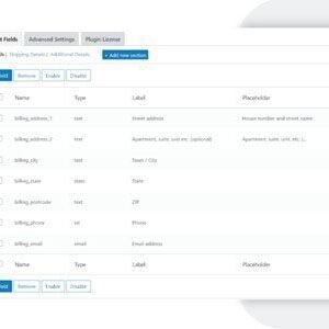 Checkout Field Editor